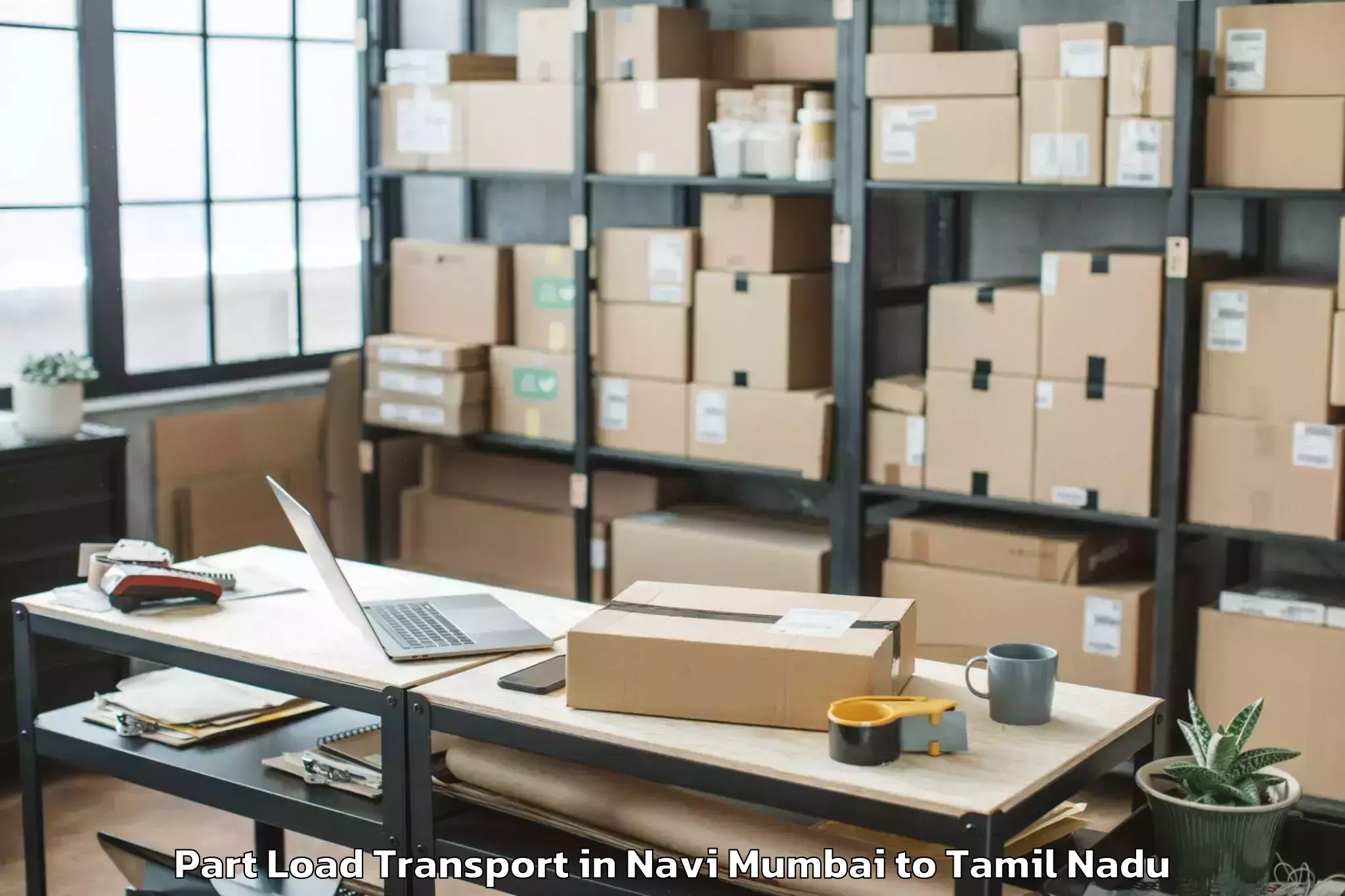 Trusted Navi Mumbai to Shenkottai Part Load Transport